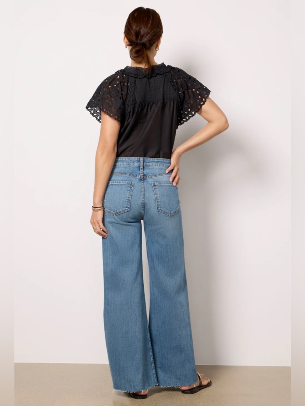 Kut from the Kloth Wide Leg Flare Jeans - Blue Wash - Picture 4 of 10